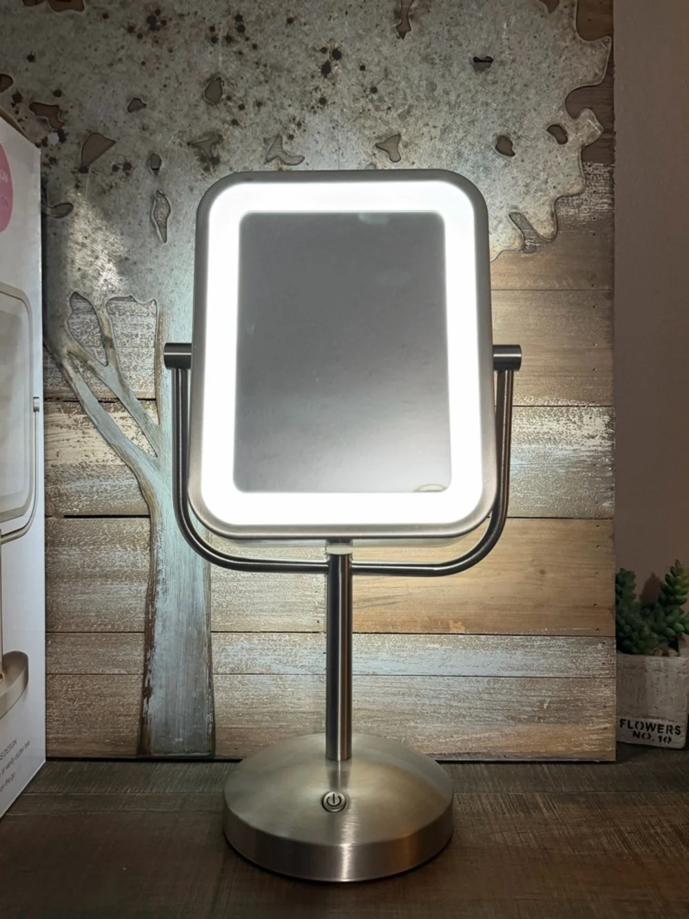 Conair Reflections LED Vanity Mirror in Brushed Silver